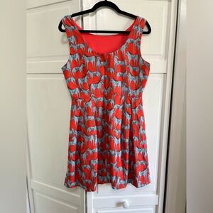 Pink Owl boutique - dala horse dress